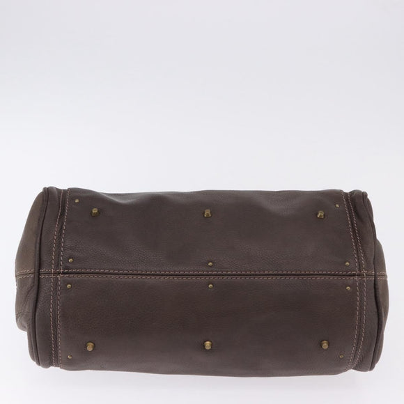 Chloe Paddington Hand Bag Leather Brown Gold Silver Auth yk20745SAM