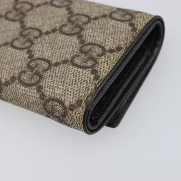 GUCCI GG Supreme Key Case PVC Beige 124611 Auth yk20748A