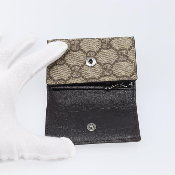 GUCCI GG Supreme Key Case PVC Beige 124611 Auth yk20748A