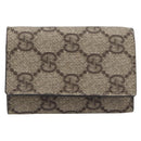 GUCCI GG Supreme Key Case PVC Beige 124611 Auth yk20748A-13