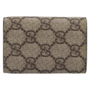GUCCI GG Supreme Key Case PVC Beige 124611 Auth yk20748A-2