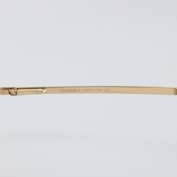 CHANEL Sunglasses metal Gold CC Auth yk20749M