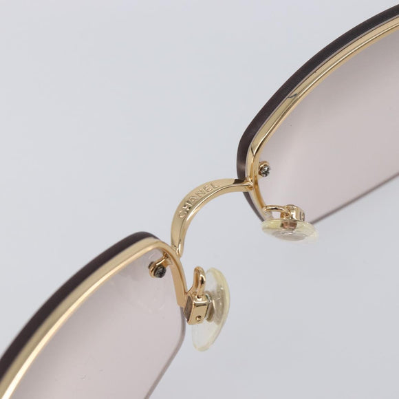 CHANEL Sunglasses metal Gold CC Auth yk20749M