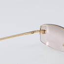 CHANEL Sunglasses metal Gold CC Auth yk20749M-17