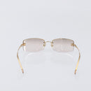 CHANEL Sunglasses metal Gold CC Auth yk20749M-2