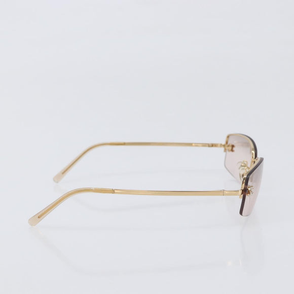 CHANEL Sunglasses metal Gold CC Auth yk20749M