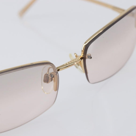 CHANEL Sunglasses metal Gold CC Auth yk20749M