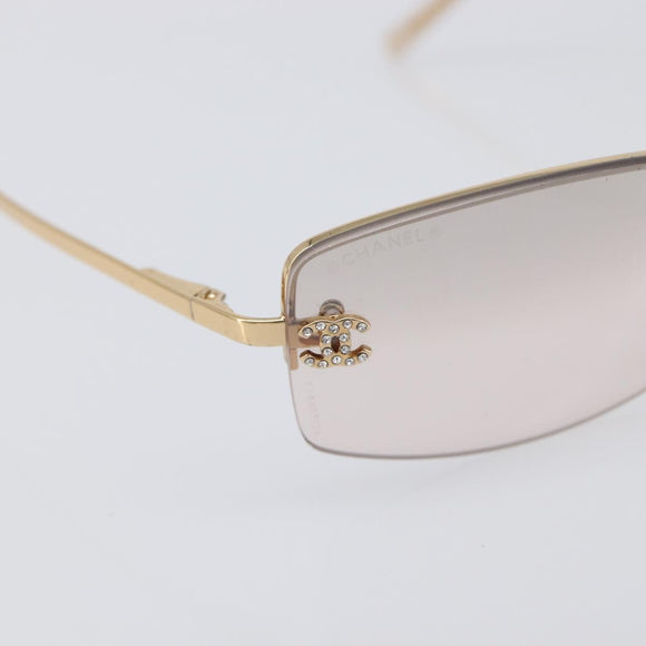 CHANEL Sunglasses metal Gold CC Auth yk20749M