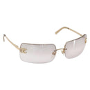 CHANEL Sunglasses metal Gold CC Auth yk20750M-1