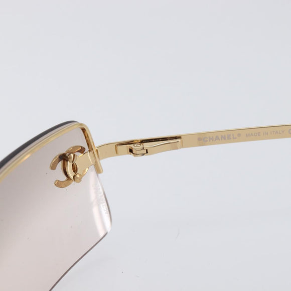 CHANEL Sunglasses metal Gold CC Auth yk20750M