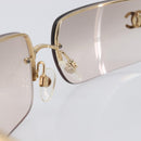 CHANEL Sunglasses metal Gold CC Auth yk20750M-13