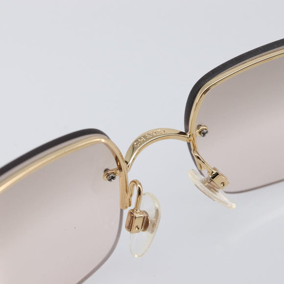 CHANEL Sunglasses metal Gold CC Auth yk20750M