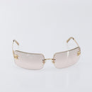 CHANEL Sunglasses metal Gold CC Auth yk20750M-2