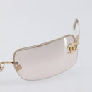 CHANEL Sunglasses metal Gold CC Auth yk20750M-7