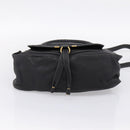 Chloe Marcie Hand Bag Leather 2way Black Gold Auth yk20751V-11