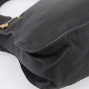 Chloe Marcie Hand Bag Leather 2way Black Gold Auth yk20751V-15