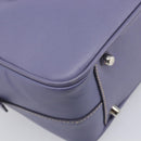 PRADA Hand Bag Saffiano leather Purple Silver Auth yk20752A-19