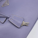 PRADA Hand Bag Saffiano leather Purple Silver Auth yk20752A-21