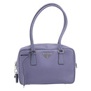 PRADA Hand Bag Saffiano leather Purple Silver Auth yk20752A-13