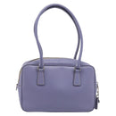PRADA Hand Bag Saffiano leather Purple Silver Auth yk20752A-2