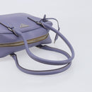 PRADA Hand Bag Saffiano leather Purple Silver Auth yk20752A-7