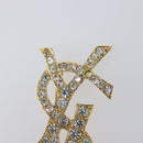 SAINT LAURENT Cassandra Brooch metal Gold Auth yk20754M-3