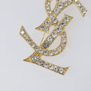 SAINT LAURENT Cassandra Brooch metal Gold Auth yk20754M-6