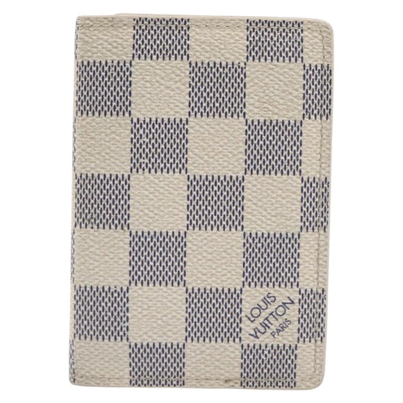 LOUIS VUITTON Damier Azur Organizer Dupoch Card Case N61727 LV Auth yk20757A