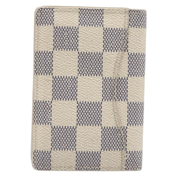 LOUIS VUITTON Damier Azur Organizer Dupoch Card Case N61727 LV Auth yk20757A