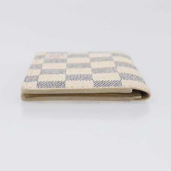 LOUIS VUITTON Damier Azur Organizer Dupoch Card Case N61727 LV Auth yk20757A