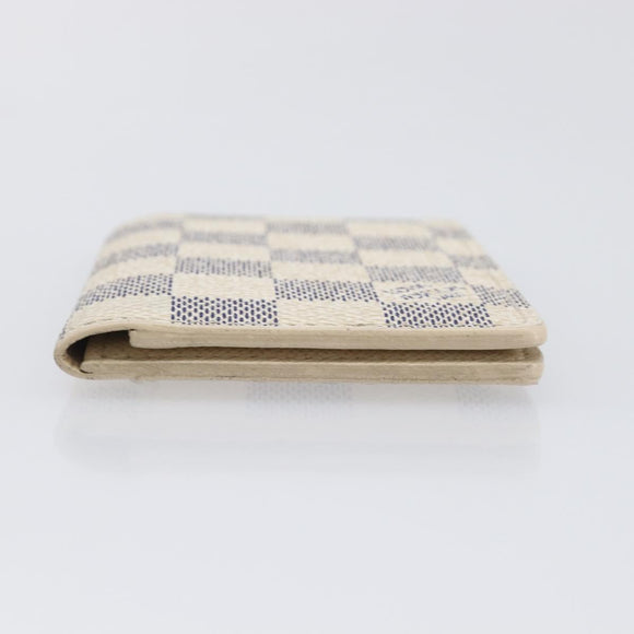 LOUIS VUITTON Damier Azur Organizer Dupoch Card Case N61727 LV Auth yk20757A