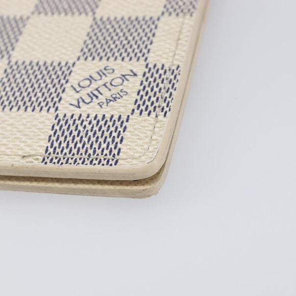 LOUIS VUITTON Damier Azur Organizer Dupoch Card Case N61727 LV Auth yk20757A