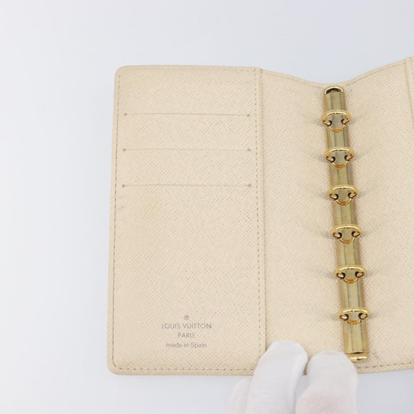 LOUIS VUITTON Damier Azur Agenda PM Day Planner Cover R20706 LV Auth yk20758A