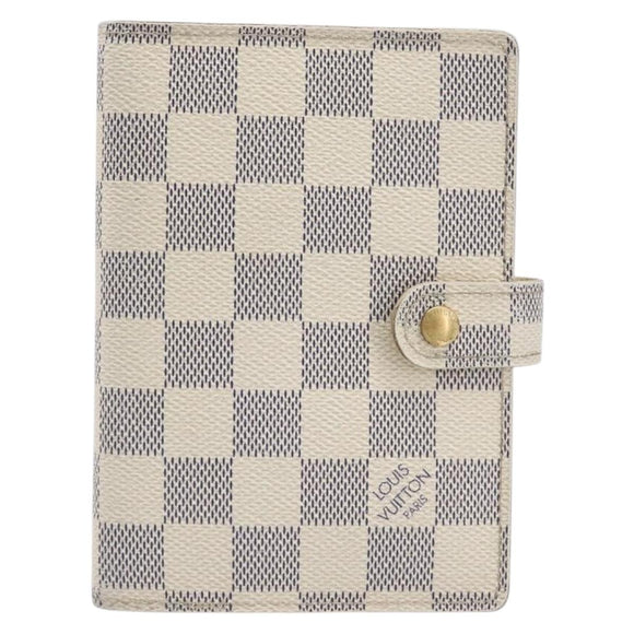 LOUIS VUITTON Damier Azur Agenda PM Day Planner Cover R20706 LV Auth yk20758A