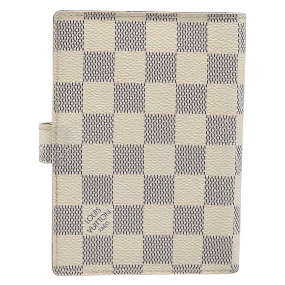 LOUIS VUITTON Damier Azur Agenda PM Day Planner Cover R20706 LV Auth yk20758A