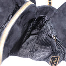 PRADA Chain Shoulder Bag Suede Black Gold Auth yk20760V-20