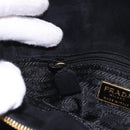 PRADA Chain Shoulder Bag Suede Black Gold Auth yk20760V-26