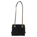 PRADA Chain Shoulder Bag Suede Black Gold Auth yk20760V-2