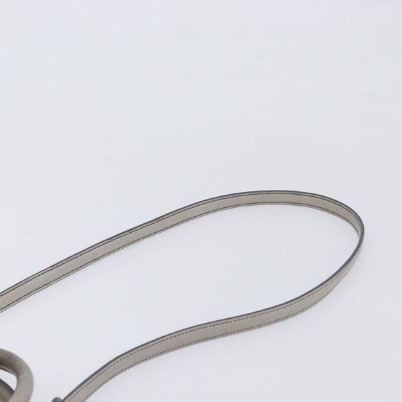 Miu Miu Hand Bag Leather 2way Gray Silver Auth yk20762M