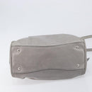 Miu Miu Hand Bag Leather 2way Gray Silver Auth yk20762M-11