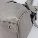 Miu Miu Hand Bag Leather 2way Gray Silver Auth yk20762M-12