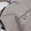 Miu Miu Hand Bag Leather 2way Gray Silver Auth yk20762M-13