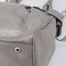 Miu Miu Hand Bag Leather 2way Gray Silver Auth yk20762M-14