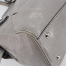 Miu Miu Hand Bag Leather 2way Gray Silver Auth yk20762M-15