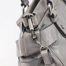 Miu Miu Hand Bag Leather 2way Gray Silver Auth yk20762M-18