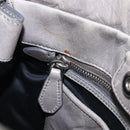 Miu Miu Hand Bag Leather 2way Gray Silver Auth yk20762M-23