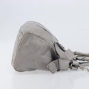 Miu Miu Hand Bag Leather 2way Gray Silver Auth yk20762M-4