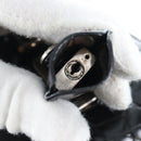 PRADA Hand Bag Embossed Leather Black Silver Auth yk20763SAM-21