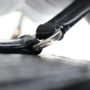 PRADA Hand Bag Embossed Leather Black Silver Auth yk20763SAM-22