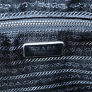 PRADA Hand Bag Embossed Leather Black Silver Auth yk20763SAM-23